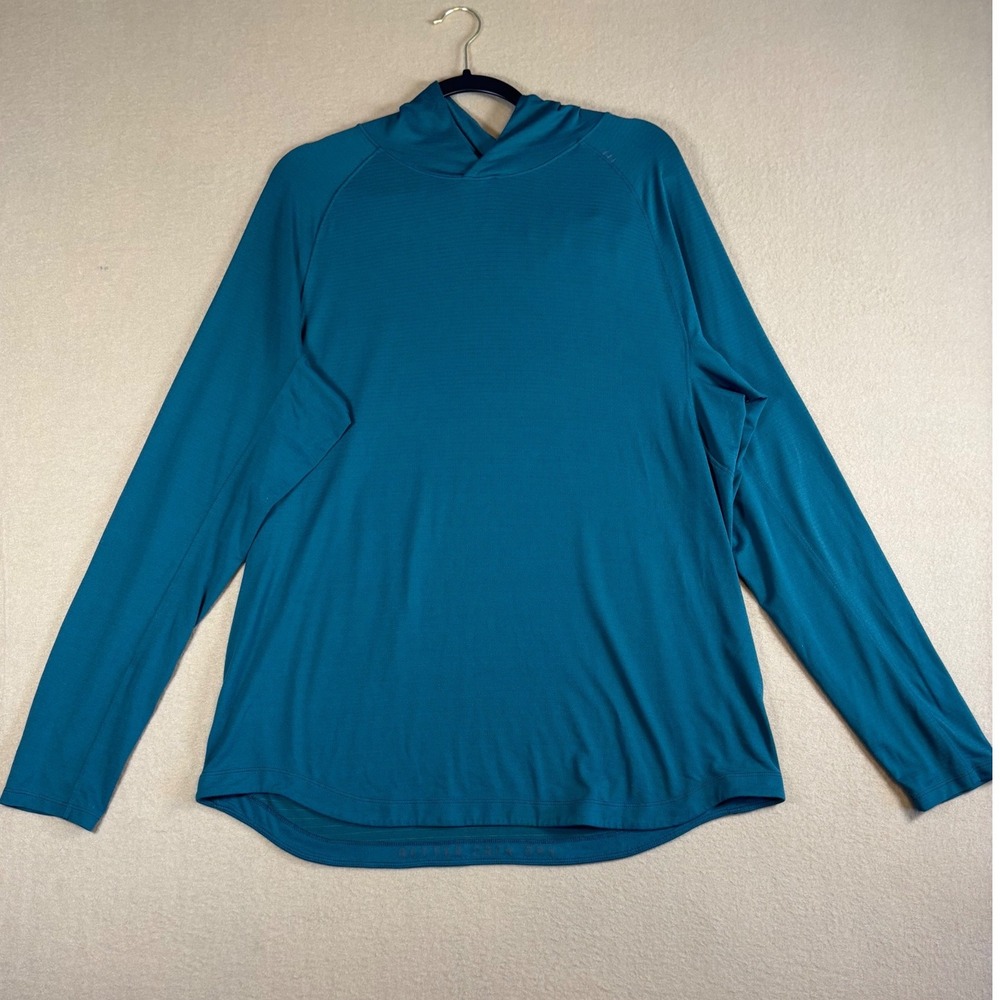 Lululemon Metal Vent Tech Hoodie 2.0 Teal Blue Mens Training Long Sleeve Shirt